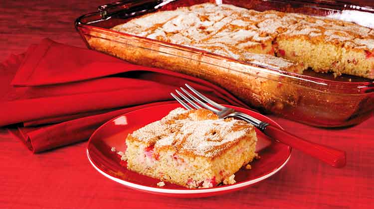 Sour Cream Rhubarb Cake