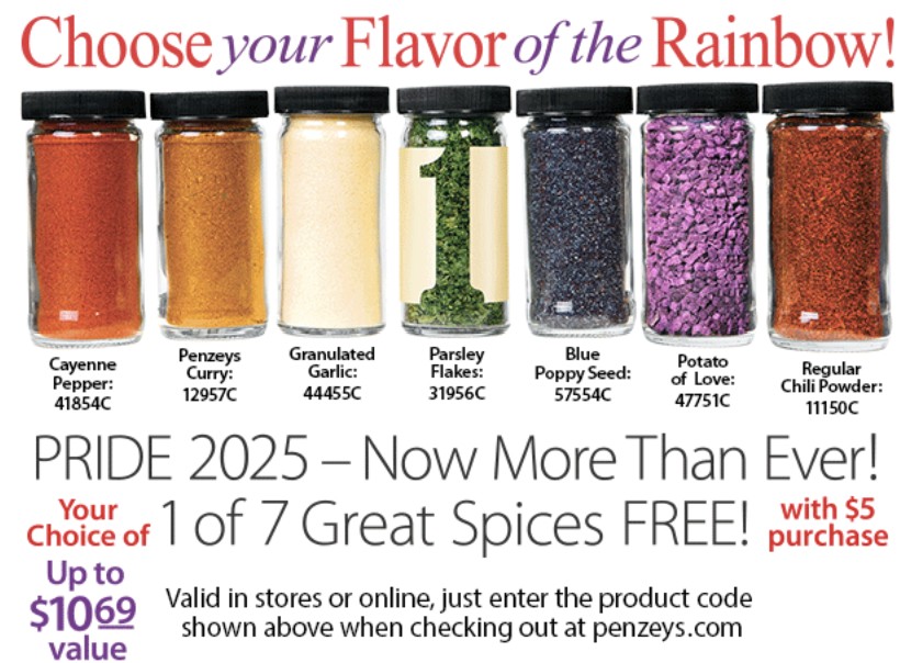 Free 1/2 Cup Rainbow Spice with $5 Purchase