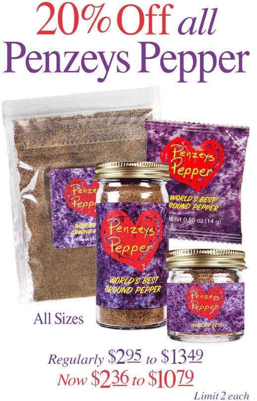 20% Off Penzeys Pepper