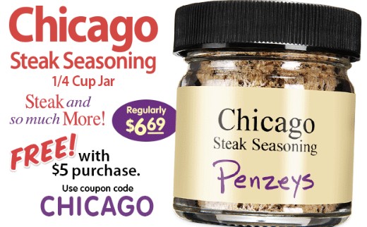 Free 1/4 Cup Chicago Steak with $5 Purchase